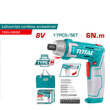 TOTAL CORDLESS SCREWDRIVER Li - ion 8V (TSDLI0802)