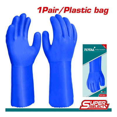 TOTAL High Quality PVC Gloves. Oil And Acid Resistant (TSP1803)