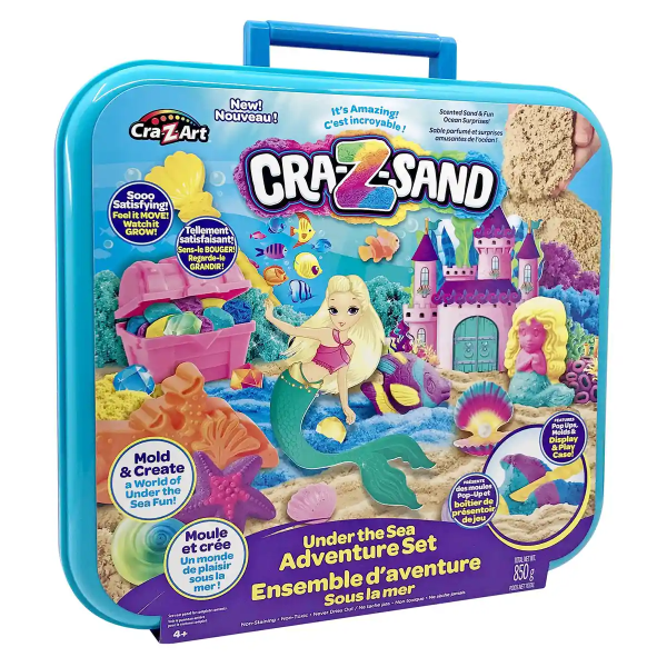 مجموعة Cra-Z-Sand Under The Sea Adventure – مجموعة الحرف اليدوية من رمل المحيط
