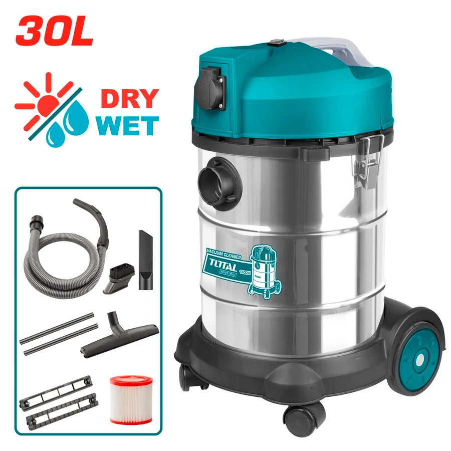 TOTAL 1400W Vacuum Cleaner – Wet & Dry Cleaning