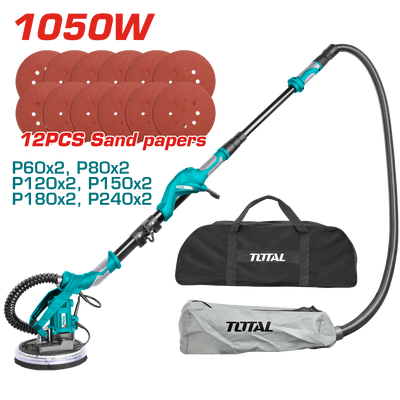 TOTAL 1050W Dry-wall Sander with Light & Full Accessories