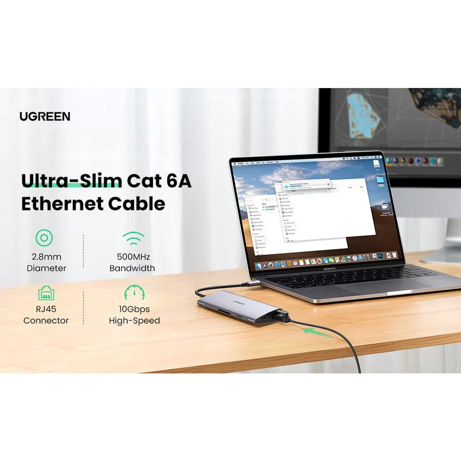 UGREEN CAT 6A Ethernet Cable 5M – Pure Copper, 10Gbps
