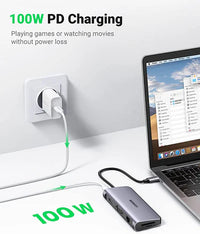 UGREEN موزع USB-C 10 في 1 مع HDMI 4K وVGA وإيثرنت وPD