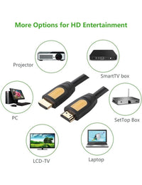 UGREEN HDMI Round Cable 5m (Yellow/Black)