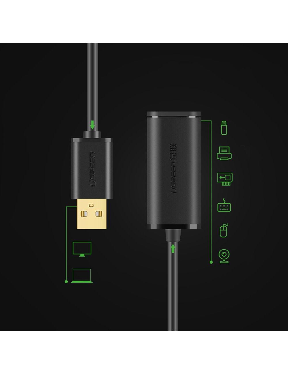 كابل تمديد نشط بمنفذ USB 2.0 أحادي Amplifire من UGREEN مع شريحة 20