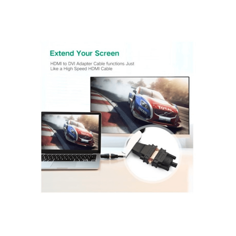 محول يوجرين HDMI ذكر إلى DVI (24+5) أنثى - أسود، تحويل HD