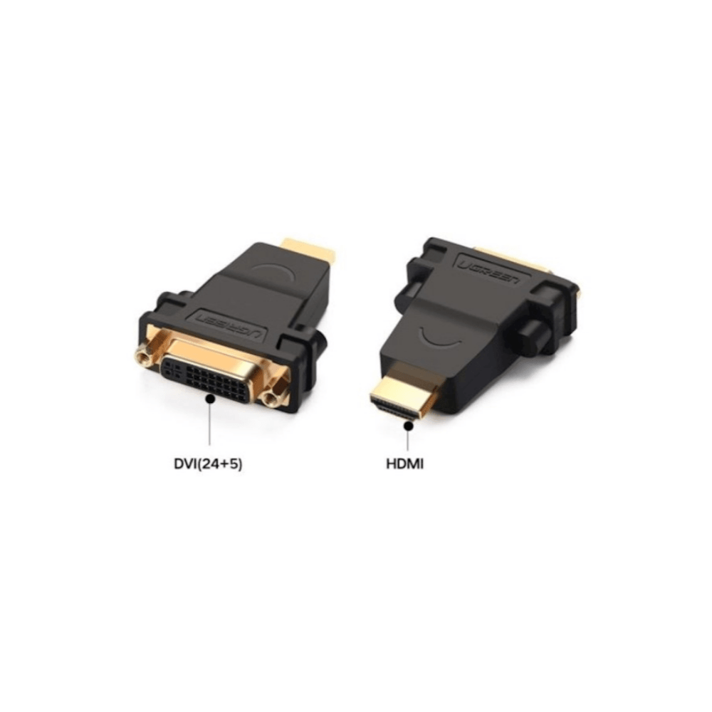 محول يوجرين HDMI ذكر إلى DVI (24+5) أنثى - أسود، تحويل HD