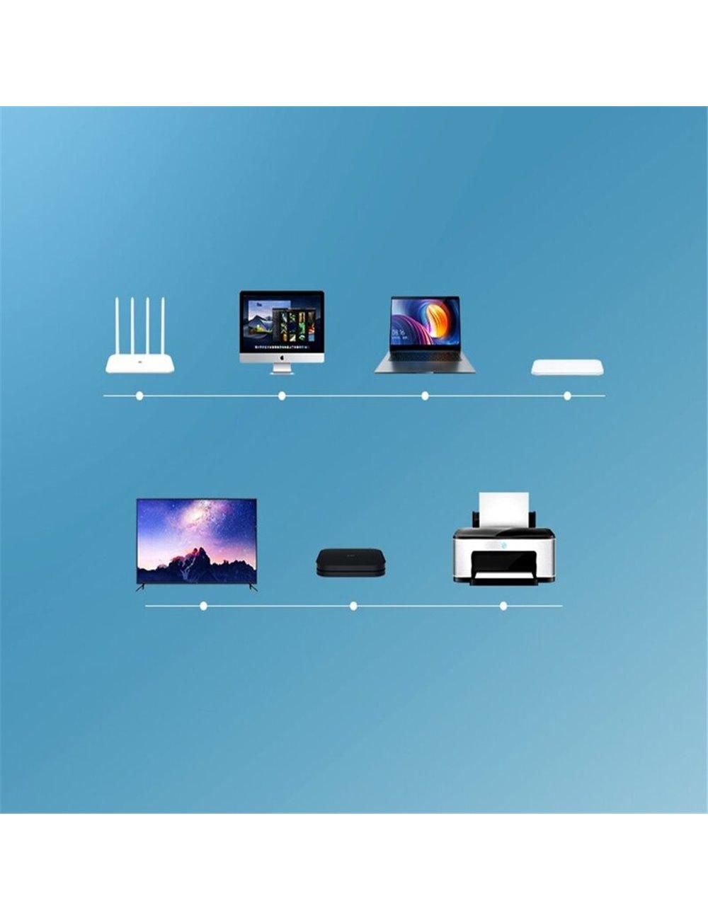 كابل يوجرين Cat 6 U/UTP 30م (أسود) - كابل إيثرنت عالي السرعة