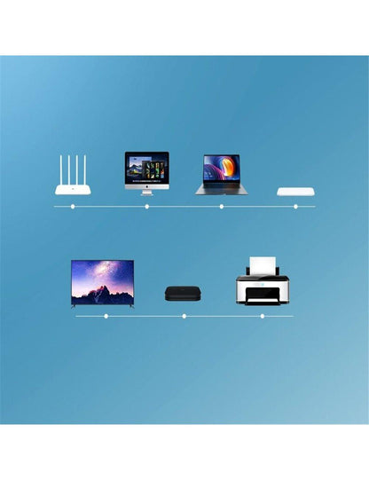 كابل يوجرين Cat 6 U/UTP 25م (أسود) - كابل إيثرنت سريع
