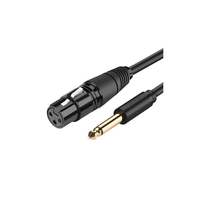 UGREEN 6.35mm Male to XLR Fmale Audio Cable 2meter Black