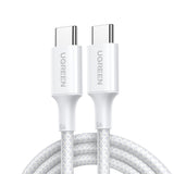 UGREEN USB-C to USB-C PD Fast Charging 100W Braided Cable 5A Max 2m white