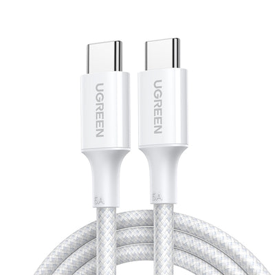 UGREEN USB-C to USB-C PD Fast Charging 100W Braided Cable 5A Max 2m white - 35221