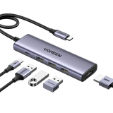 UGREEN USB-C to HDMI + 3 USB 3.0 + PD 100W Adapter