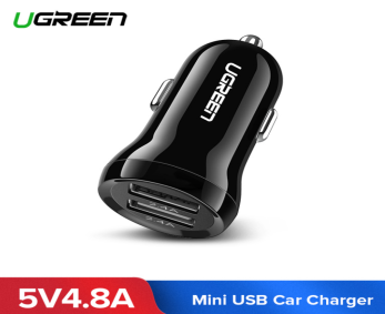UGREEN Dual USB-A 24W Car Charger Black - 50875