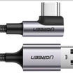 UGREEN Angled USB-C Male To USB2.0 A Male 3A Data Cable(90°Angle) Black 2M - 50942