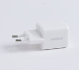 شاحن سريع UGREEN بقوة 20 واط بتقنية GaN ومنفذ USB-C، أبيض، قياسي أوروبي
