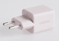 شاحن سريع UGREEN بقوة 20 واط بتقنية GaN ومنفذ USB-C، أوروبي، وردي
