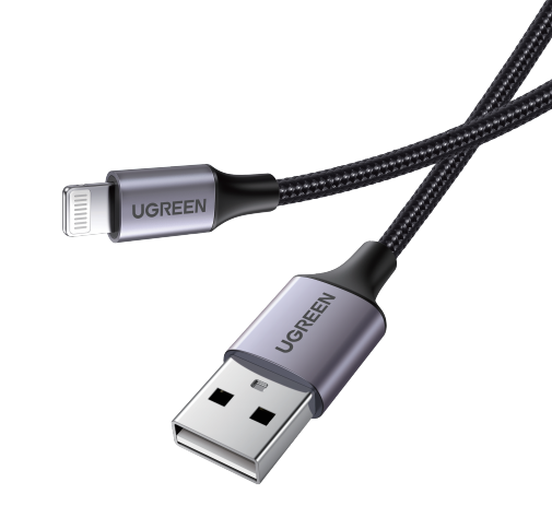 UGREEN USB-A to Lightning Cable 2.4A Max Black 1m - 60156