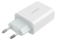 شاحن UGREEN USB-C بقوة 20 واط PD، أبيض، مقبس أوروبي
