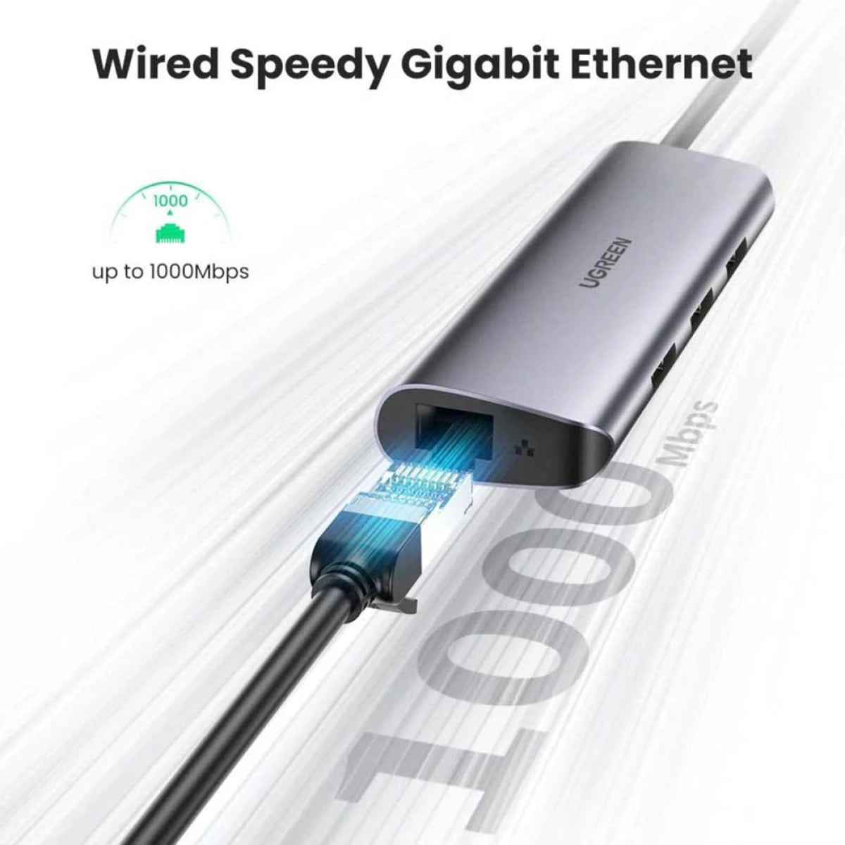 UGREEN USB C Hub to 3 USB 3.0 Ports with Gigabit Ethernet Adapter UGREEN USB C Hub to 3 USB 3.0 Ports with Gigabit Ethernet Adapter