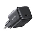 شاحن سريع UGREEN بقوة 30 واط بتقنية GaN ومنفذ USB-C، أسود، مقبس أوروبي