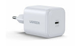 شاحن سريع UGREEN بقوة 45 واط بتقنية GaN ومنفذ USB-C، أبيض، مقبس أوروبي