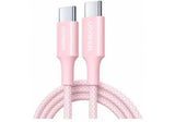 UGREEN USB-C to USB-C PD Fast Charging 100W Braided Cable 5A Max 2m Pink