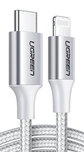UGREEN USB-C to Lightning PD Fast Charging 3A Max Silver 2m