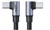 كابل بيانات UGREEN بموصلي USB-C 2.0 ذكر بزاوية، بتيار 5 أمبير، بطول متر واحد