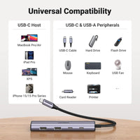 UGREEN Aluminum USB-C Hub, 4 Ports USB-C & USB 3.0 - Fast Data