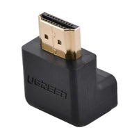 محول يوجرين HDMI ذكر إلى أنثى زاوية لأعلى - أسود