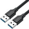 كابل USB 3.0 A ذكر إلى ذكر من UGREEN بطول 2 متر (أسود)