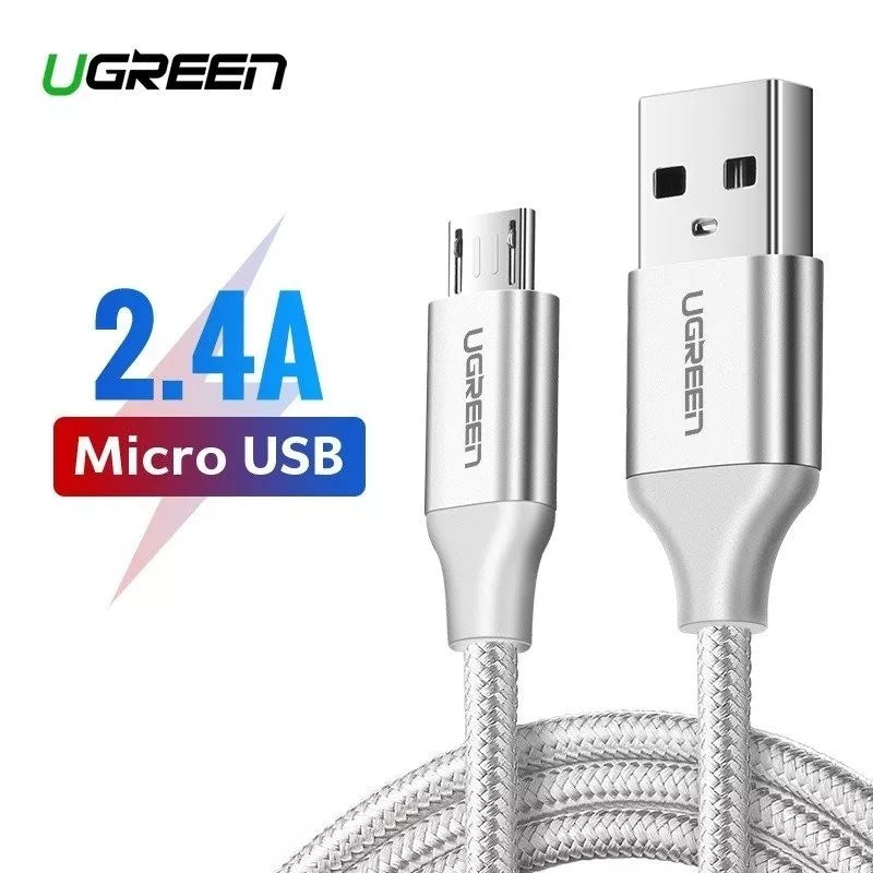 UGREEN Micro USB Cable Nylon Braided Fast Quick Charger Cable USB to Micro  USB 2.0 Android