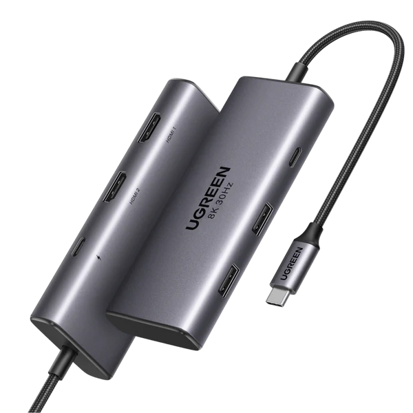 UGREEN 6-in-1 USB-C Hub with Dual HDMI 8K Display