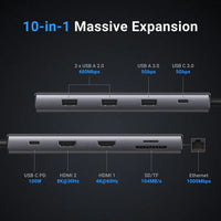 UGREEN Revodok Pro 210 10-in-1 USB-C Hub with 4K HDMI & PD