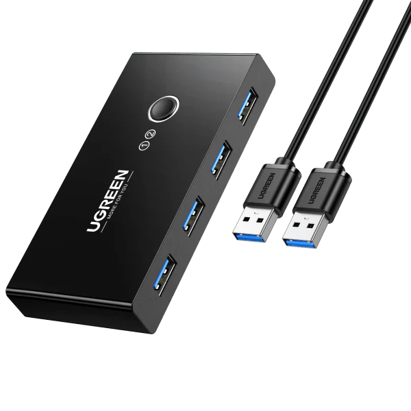 UGREEN USB 3.0 4-Port Switch with 2 USB Cables UGREEN USB 3.0 4-Port Switch with 2 USB Cables