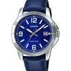 Casio MTP-V004L-2B Men's Casual Blue Leather Band Blue Dial Date Watch