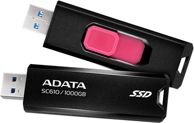 ADATA SC610 1TB External SSD – Black/Red