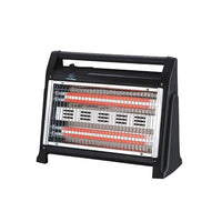 Home Electric 1600W Quartz Heater, 4 Quartz Tubes, 2 Power Settings (800W/1600W), Tip-Over Safety Switch, HK-1213