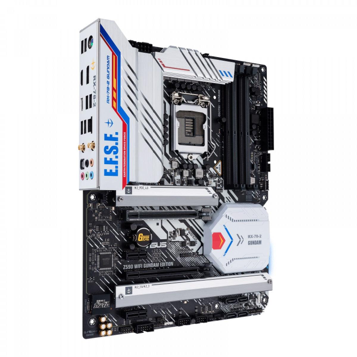 اللوحة الأم ASUS Z590 GUNDAM EDITION WiFi 6، (LGA 1200) ATX Gaming، PCIe® 4.0، 3 X M.2، USB 3.2 Gen 2x2 Type-C