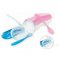 Optimal Feeding Bowl with Tip Spoon – Blue/Pink