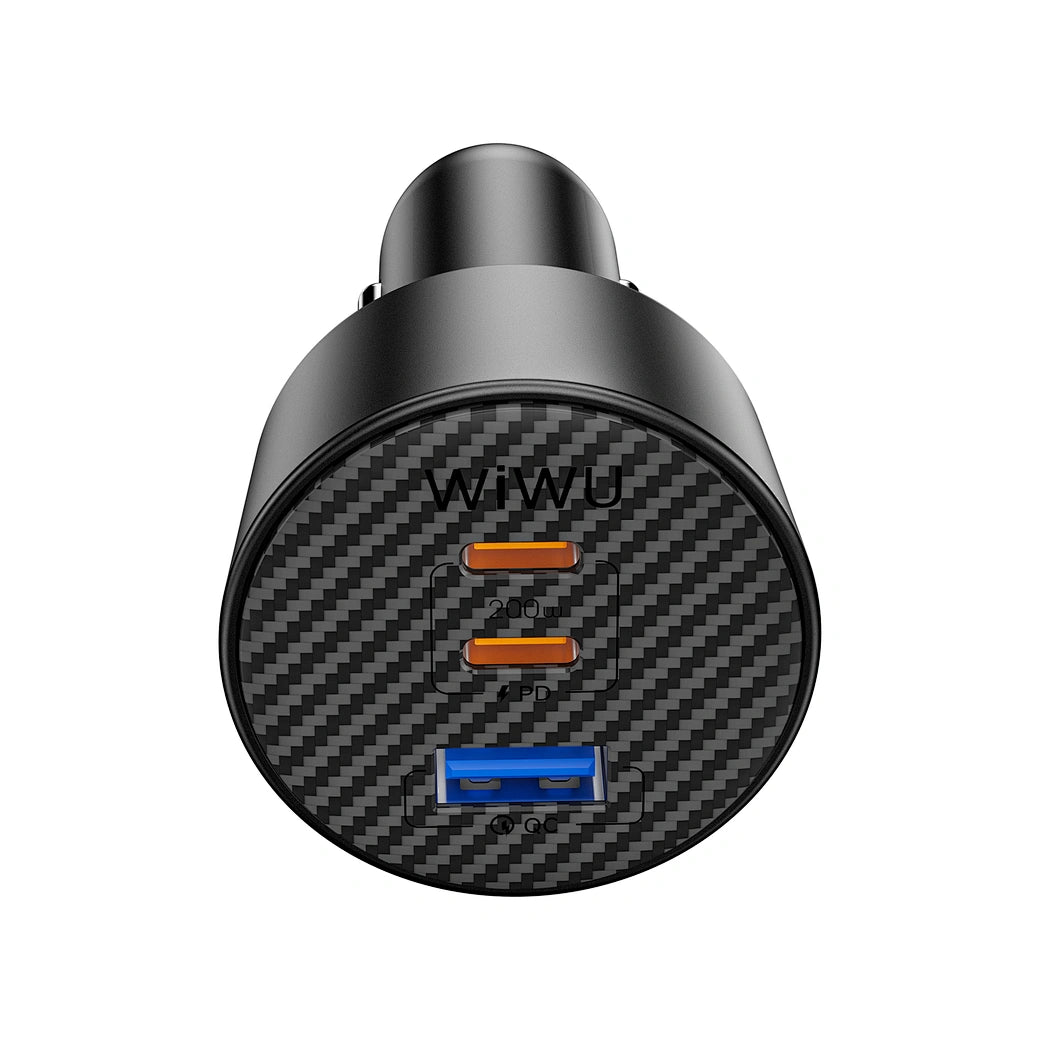 WiWU Wi-CC026 200W Triple-Port Car Charger PD PPS WiWU Wi-CC026 200W Triple-Port Car Charger PD PPS