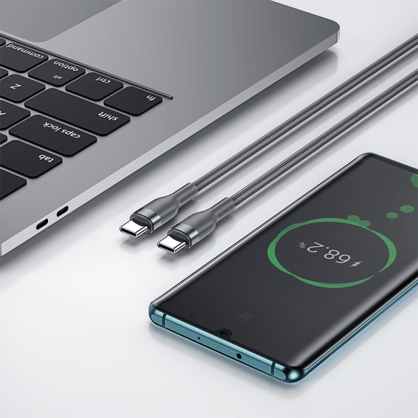 WIWU WI-C017 CONCISE 100W TYPE-C TO TYPE-C CHARGING CABLE 1.2M - GREY WIWU WI-C017 CONCISE 100W TYPE-C TO TYPE-C CHARGING CABLE 1.2M - GREY