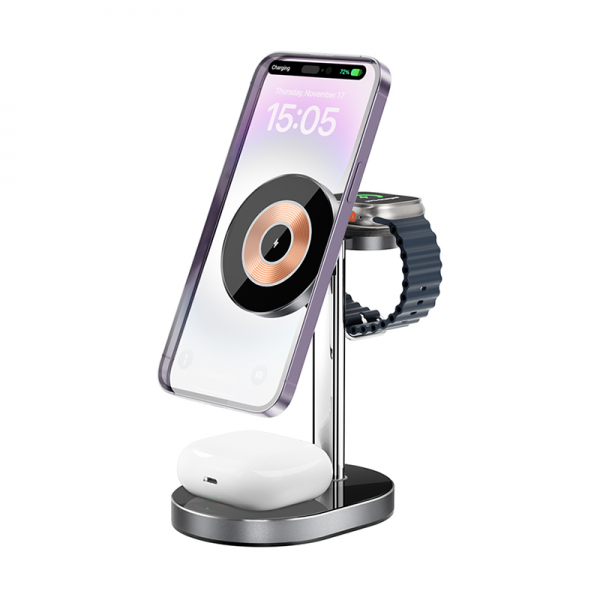 WIWU Light Shadow 3 IN 1 Wireless Charger - Black WIWU Light Shadow 3 IN 1 Wireless Charger - Black
