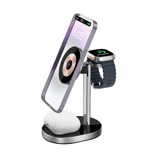 WIWU Light Shadow 3 IN 1 Wireless Charger - Black WIWU Light Shadow 3 IN 1 Wireless Charger - Black
