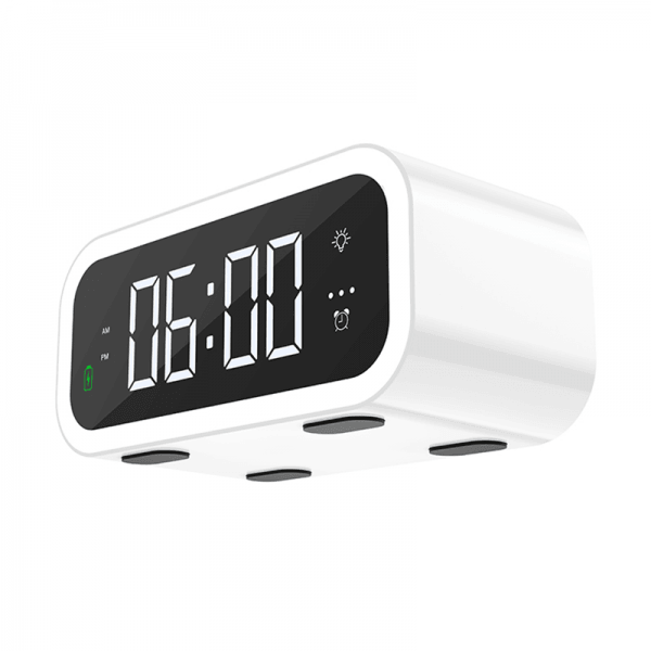 WIWU WI-W015 15W WIRELESS CHARGER WITH DIGITAL ALARM CLOCK - WHITE