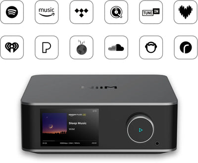 WiiM Ultra Hi-Res Music Streamer with 3.5-Inch Touchscreen, HDMI ARC & Phono - Grey