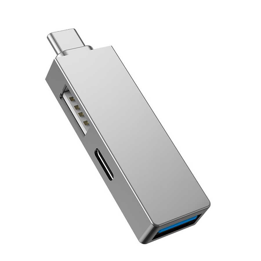 Wiwu Alpha T02 Pro 3 in 1 Type-C Hub Usb Coupler with PD Port Wiwu Alpha T02 Pro 3 in 1 Type-C Hub Usb Coupler with PD Port