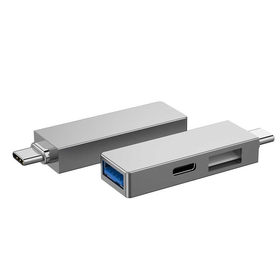 موزع USB من Wiwu Alpha T02 Pro 3 في 1 من النوع C مع منفذ PD