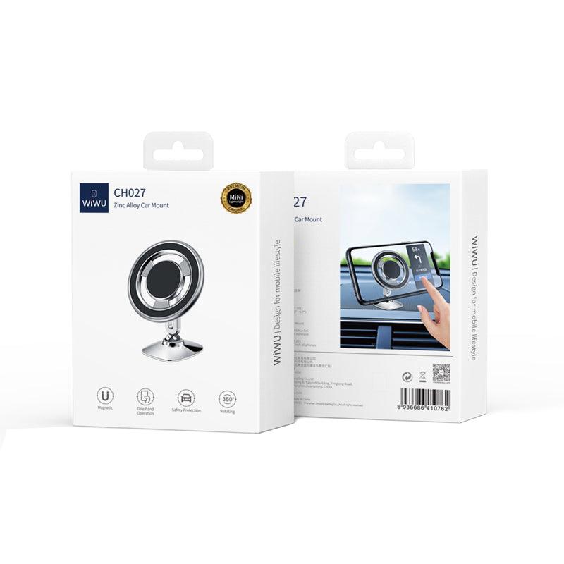 حامل هاتف للسيارة من Wiwu CH027 قابل للدوران 360 درجة، إصدار أرضي مسطح مغناطيسي